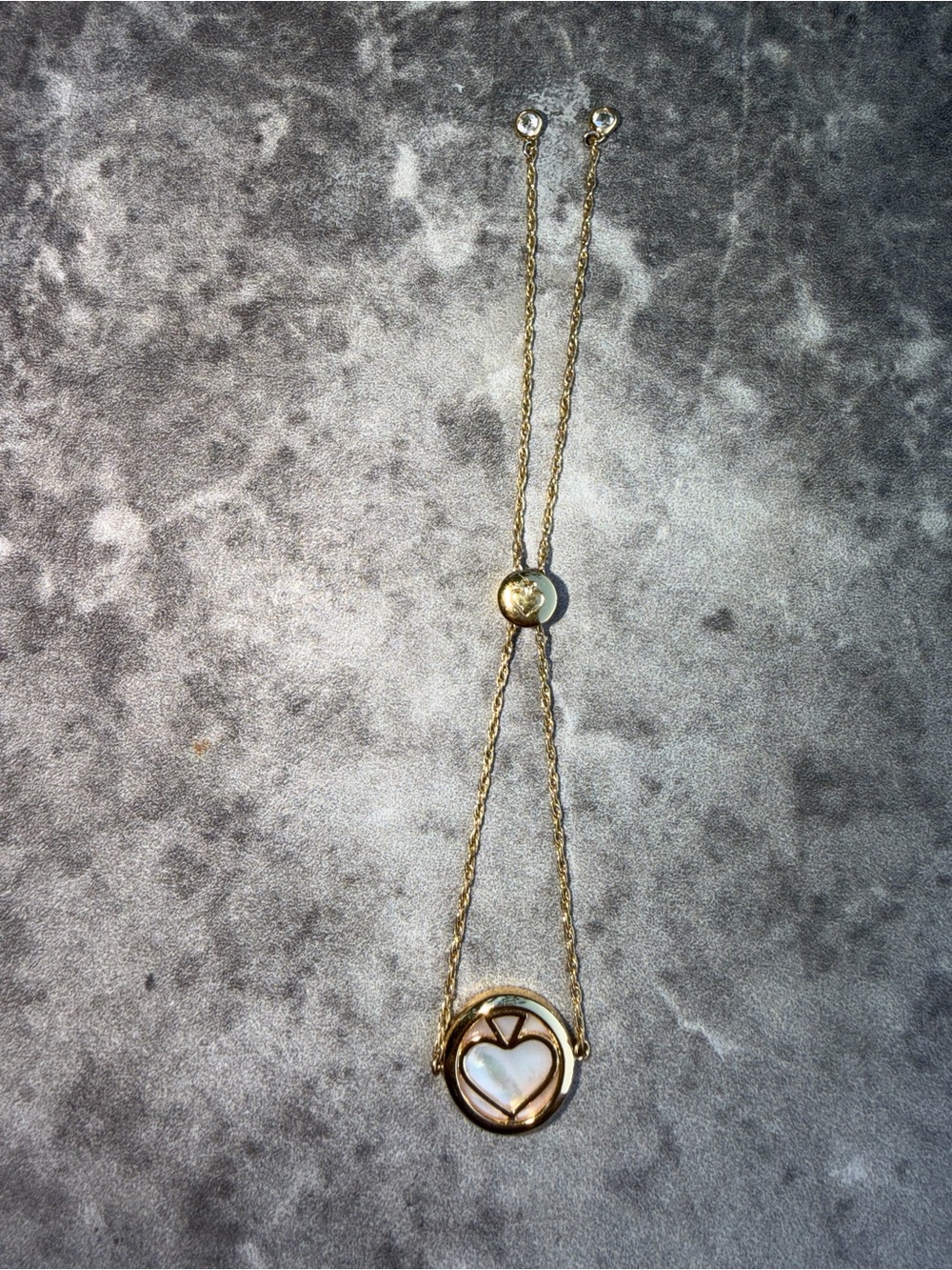 kate spade Gold tone Heart Pendant Bracelet with Mother-of-Pearl